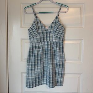 Monteau Blue and White Textured Dress